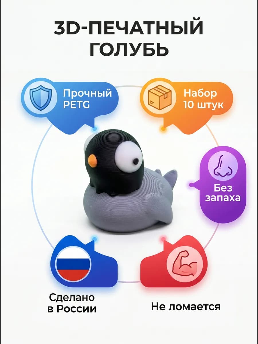 Фигурки голуби мини для декора — миниатюра 6