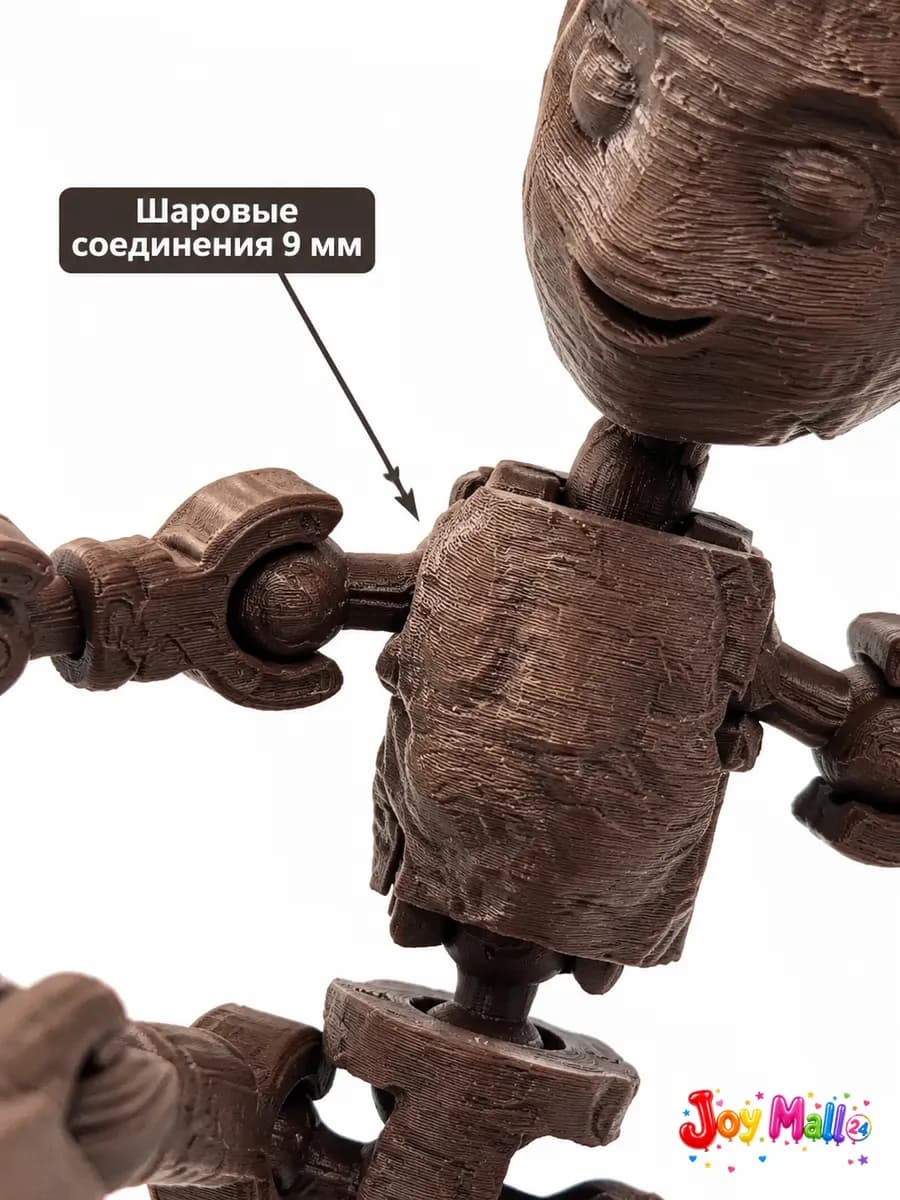 Фигурка Грут шарнирная Baby Groot 3D печать Марвел 13,5 см — миниатюра 6